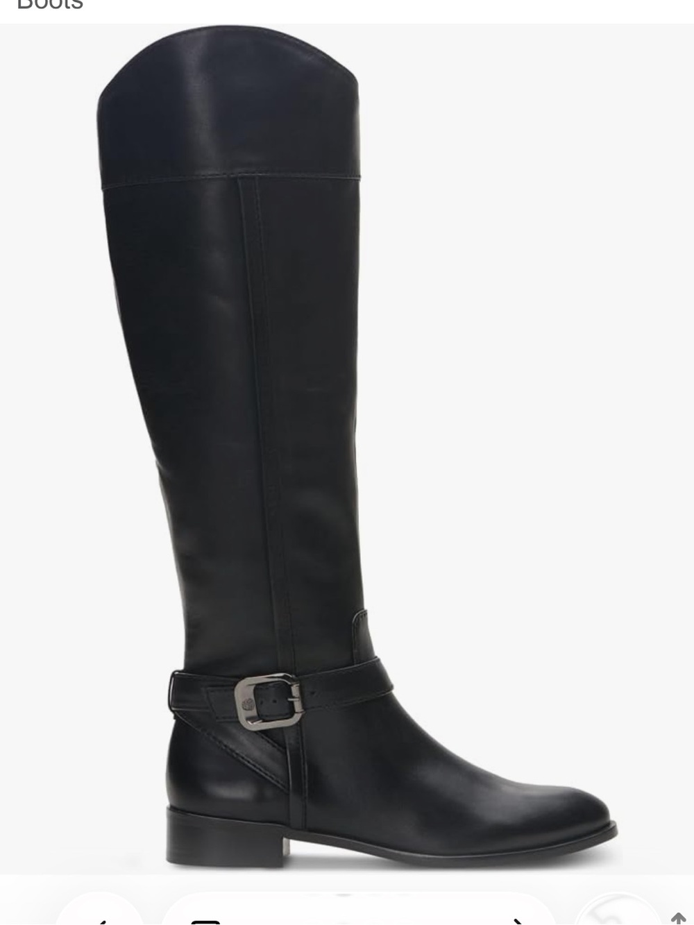 Vince Camuto Ovarlym Tall Leather Riding Boots with Buckle